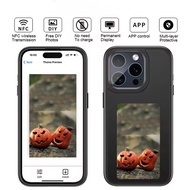 New-tech NFC Function Phone Case For iphone 16 15 14 13 Pro Max DIY Cases E Ink Screen Phone Cover W