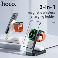 HOCO CQ3 Docking Folding 3 in 1 Wireless Charger Magnetic