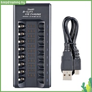 ✿ keepdreaming ✿  AU 1.2V 8 Slot USB Battery Charger for AA/AAA Ni-MH/Ni-Cd Rechargeable Battery