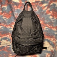 preowned head porter dot daypack zippers backpack hp headporter 黑色波點拉鏈尼龍背囊 書包 背包