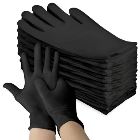 12/24PCS Black Cotton Gloves for Dry Hands Sleeping Overnight Gloves Soft Moisturizing Work Gloves f
