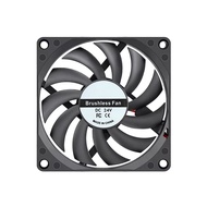 DC 5V 12V 24V 8cm Brushless Dual Ball Cooling Fan 8010 80mm Axial PC Cooler Fan 80x80x10mm Computer