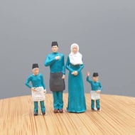 Malay Couple Hari Raya Miniature Figurine Diorama Scene Human Figure People Figure HO scale