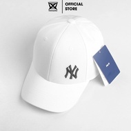 Meowist Unisex baseball cap, Khaki fabric, white NY logo, Korean baseball cap