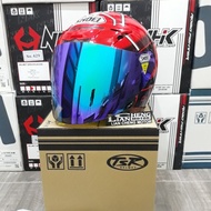 VISOR HELMET TSR JF3 GOLD & BLUE