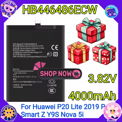 For Huawei P20 Lite 2019 P Smart Z Y9S Nova 5i for Honor 9X Pro Batteries Bateria New Capacity HB446