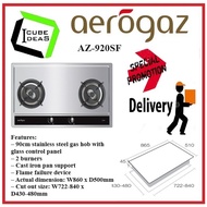 Aerogaz AZ-920SF 90 cm S/S Glass Hob| Local Singapore Warranty | Express Free Home Delivery