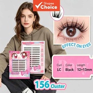 DOROLAB Rose Glue-Free Eyelash Kit, LC Curl 12+13mm, Antibacterial PBT Fibers, Ideal for Under-eye B