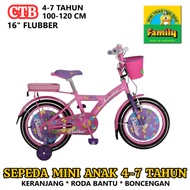 16in Family Flubber CTB 4-7 Years Low-Step Frame City Bike Girls Bike