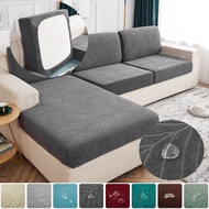Oyzoce Waterproof Jacquard Sofa Seat Cover Patchwork Sofa Cover 1234 Seater L Shape Universal Solid Color Elastic Couch Cover For Living Room Decorate Sofa Cover Set Stretchable