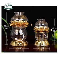 [In Stock] fellaptop Oil Lamp Oil Lantern Lotus Flower Lamp Decorative for Holiday Table