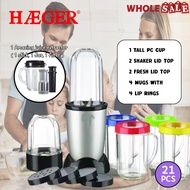 HAEGER 21pcs Food Processor Blender Mixer Juicer Extractor Multipurpose/Pengisar Jus Buah