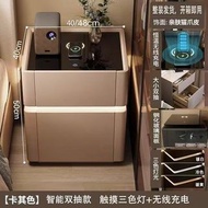 智能床頭櫃現代家用一體收納保險箱多功能簡約無線充電睡房床邊櫃