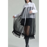 Women's Tunic Top mix Mesh shipon