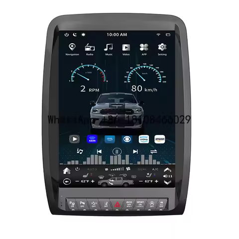 Android 12 Carplay Tesla Style Vertical Touch Screen for Dodge Durango 2011 2013 2020 With GPS Multi