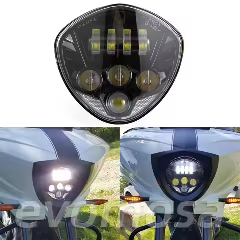 Motorcycle LED Headlight High low Beam For Victory Cross Country Magnum Hammer Vegas 8 Ball Cross Ro