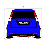 STICKER BELAKANG KERETA ALZA PERODUA