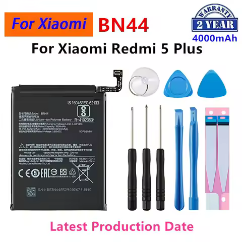 100% Orginal BN44 4000mAh Battery For Xiaomi Redmi 5 Plus BN44 High Quality Phone Replacement Batter