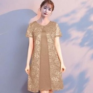 Baju Dress Pesta Natal Brokat Dress Terbaru 2021 Bahan Dress Brukat