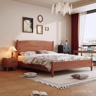 Antique Bed Household 1.8m Simple Apartment Nordic Wooden Bed Real Master Double Bed 1.5m Apartment 