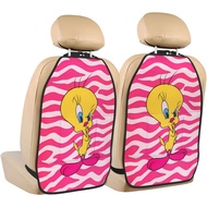 Tweety Bird Car Seat Back Storage Bag 2 Pcs Rear Seat Anti-Kick Pad