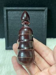 西藏老氂牛角精美鼻煙壺收藏件