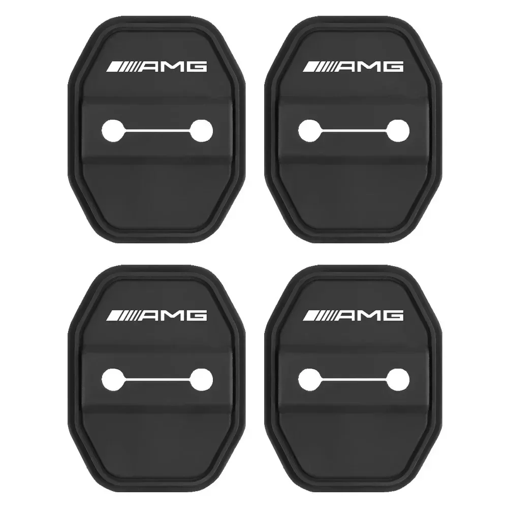 NEW Car Silicone Door Lock Cover Protective Cap Stickers Accessories For Mercedes Benz AMG W126 W140