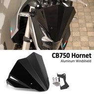 Motorcycle Windshield Aluminum Black Front Windshield Accessories for Honda CB750 CB 750 Hornet 2023