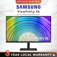 Samsung ViewFinity S6 | 32" VA Flat Height Adjustable Monitor (LS32A600UUEXXS)