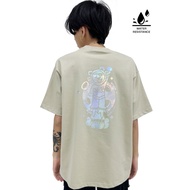 WATER-RESISTANCE: OVERSIZED WATER RESISTANCE SPACE JOURNEY BEAR (AVOCADO) COTTON JERSEY TSHIRT