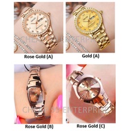 ORUSS Stainless steel Luxury Watch Trending Round Square type  Women Trend Fashion watch Ladies Quartz jam tangan