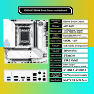 JGINYUE B650M Snow Dream AM5 DDR5 ARGB M-ATX Motherboard For Gaming PCIe 4.0×4 M.2 For CPU 9700X/990