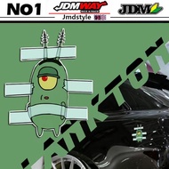 Funny Cartoon Car Sticker Headlight Hood Reflective Decals Decor Motorcycle Sticker