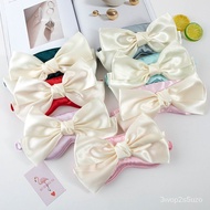 🚓Japanese Cute Bow Eye Mask Wholesale Shading Sleep Artificial Silk Eye Mask Mulberry Silk Air Travel Eye Mask