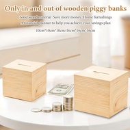 Wooden Money Bank for Savings Habit Development Home Decor Savings Box