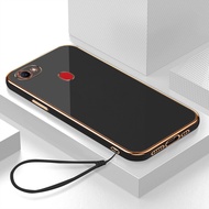 Ốp Lưng OPPO F7 Ốp Lưng Vỏ sang trọng 6D Mạ điện mềm Khung hình vuông silicon mềm mại sáng bóng