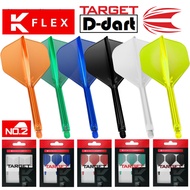 TARGET K FLEX DARTS FLIGHT - No.2 Standard 9 COLORS K-Flex Integrated Dart Flights 3Pcs/Pack