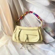 Preloved ESQUIRE Shoulder bag Genuine Leather Broken white
