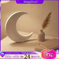 magideal Dark Wood Seven-String Lyre Tabletop Moon-Shaped Lyre Minimalist Mini Harp Portable for Roo