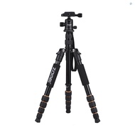 ZOMEI Q666 59inch Compact Travel Portable Aluminum Alloy Camera Tripod Monopod with Ball Head/ Quick Release Plate/ Carry Bag for DSLR Camera