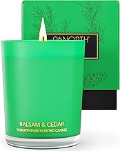 96NORTH Pure Candle Balsam & Cedar Scented | 100% Natural Soy Wax | 1-Wick Jar Candle | Natural Frag
