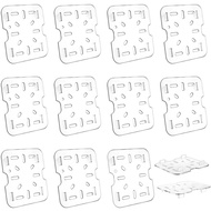 12 PCS Plastic Drain Shelf for 1/6 Size Food Pan Clear Plastic Grate Acrylic Food Drain Trays Organi