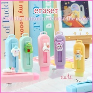 HK2 Sanrio push pull 4B retractable eraser Creative cartoon Kuromi Melody Cinnamoroll student exam s