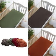 ANYS Baby Cot Crib Fitted Sheet for Infant Newborn Bed Breathable Sheets Solid Color