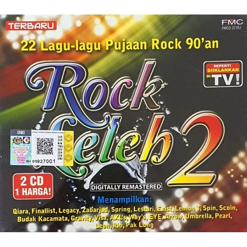 CD LAGU ROCK LELEH 2 - 22 LAGU-LAGU PUJAAN ROCK 90'AN (2 DISC)