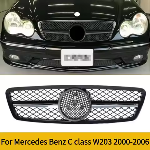 Sport Front Inlet Grille Racing Grill Accessories for Mercedes Benz C-Class W203 2000-2006 C200 C240