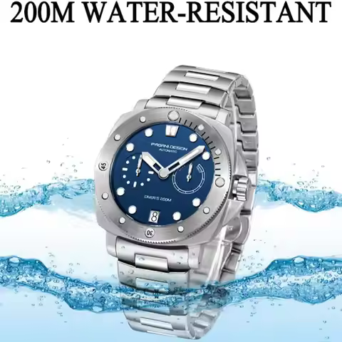 PAGANI DESIGN 1767 Men Automatic Wristwatch sapphire Glass Stainless Steel 20bar Mechanical Watch Le