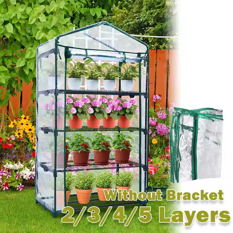 Transparent PVC Greenhouse Cover Garden Plant Warmer Insulated Rainproof Frost Protection Shed Sunro