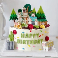 我的世界蛋糕裝飾擺件鐵傀儡套裝男孩minecraft生日甜品臺插件牌