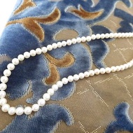 純18k金扣頭4.5-5mm圓珍珠復古頸鍊 長度可訂製報價 可加購備鍊